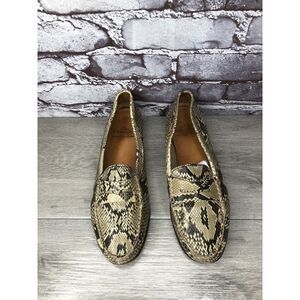 Carmina Cream Black Snakeskin Python Print Leather Women Sz 36EU/6M US